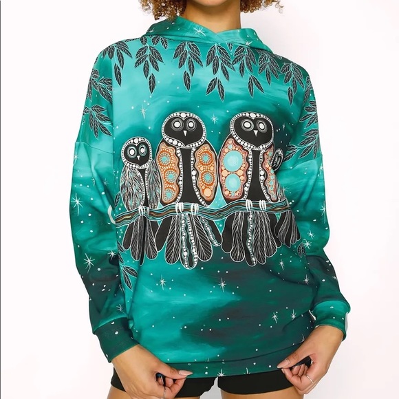 Blackmilk “SOOTEE OWLS TOASTIE HOODIE JUMPER” Melanie Hava Art Size Medium M NWT - Picture 4 of 15